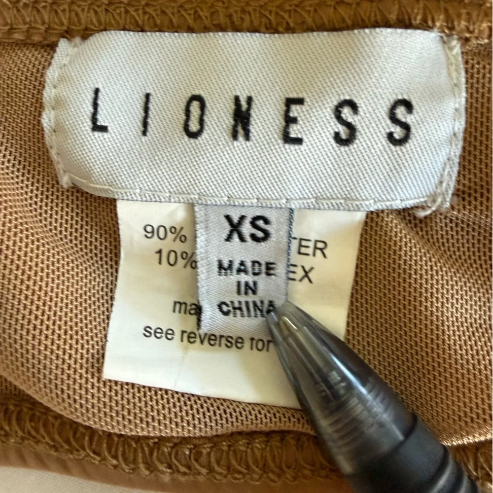 LIONESS Brown Bikini Set - Classic Scoop Top & 2 Waistband Bottom - XS